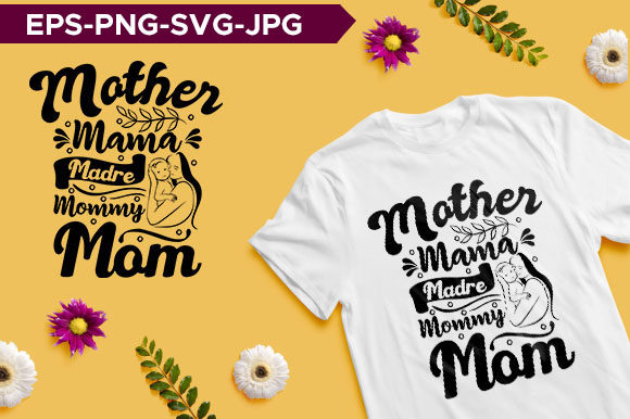 Mother Mama Madre Mommy Typography Review