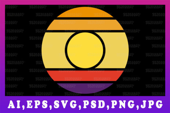 Vintage Sunset Vector Sunrise Clip Art Review